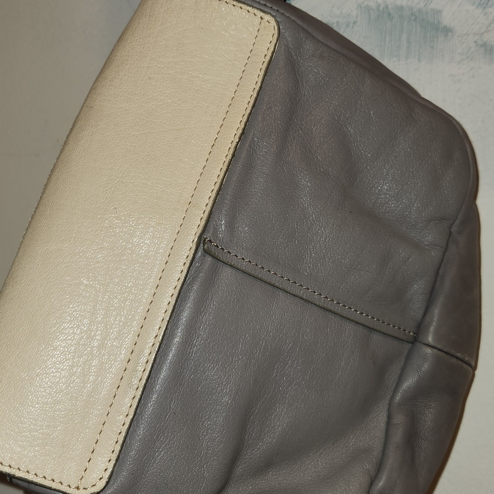 Chloe Wristlet Bag Gray Cream Snake Yellow. Leather Good Needs Some Cleaning. - Picture 3 of 16